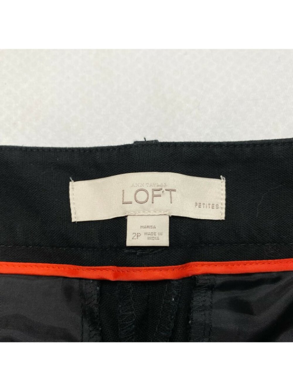 Ann Taylor Loft Black Marisa Petite 2P Straight-Leg Dress Pants Womens Work Trou - Picture 4 of 13
